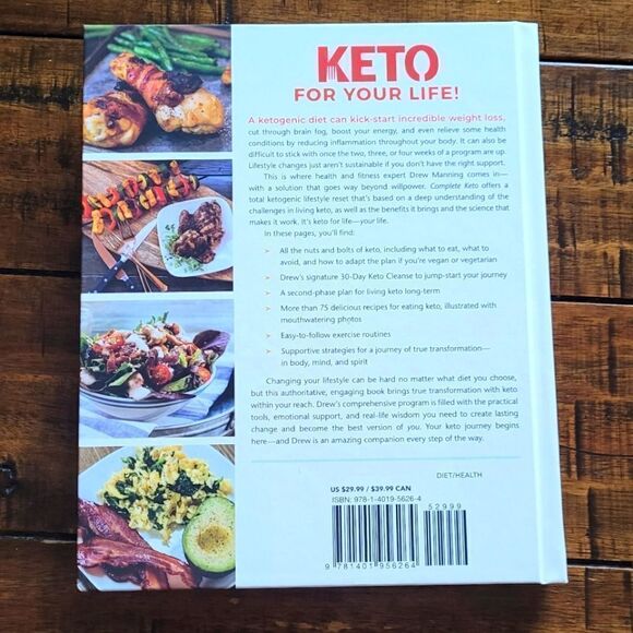 NWT Complete Keto Info & Recipe Book Drew Manning - Picture 2 of 2